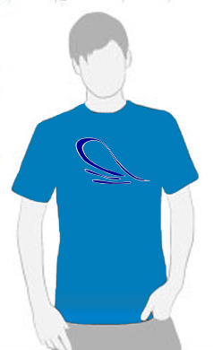 Blue Wave - T Shirt by Tom Leedy