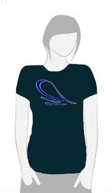 Blue Wave - T Shirt by Tom Leedy