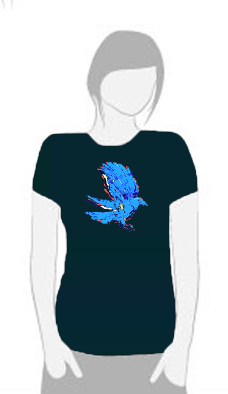 Electric Crow - T Shirt by Tom Leedy