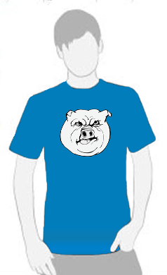 Angry Pig - T Shirt by Tom Leedy