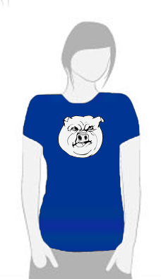 Angry Pig - T Shirt by Tom Leedy