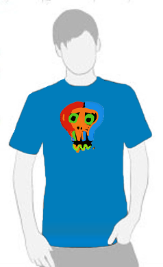 Neon Skull # 2 - T Shirt by Tom Leedy