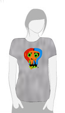 Neon Skull # 2 - T Shirt by Tom Leedy