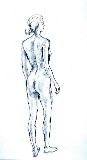Standing Nude, Posterior - by Tom Leedy