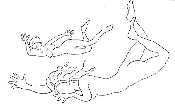 Nude 18 - Aphrodite Wounded Cartoon, by Tom Leedy