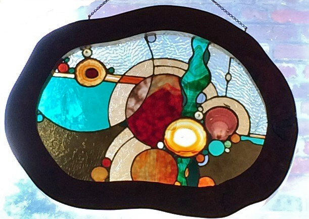 Tide Pool - Stained Glass by Tom Leedy