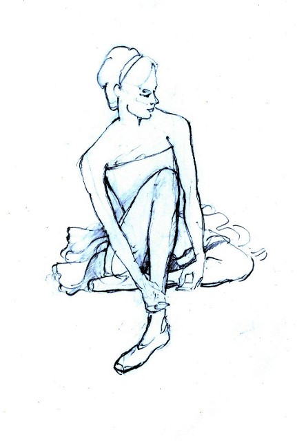 Look Left - Ballerina by Tom Leedy